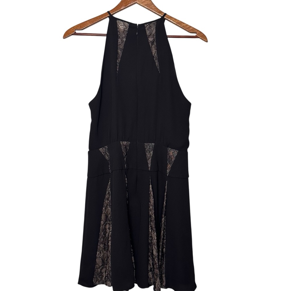 BCBGMaxAzria Black Lace Panel Mini Dress size 8 - Picture 3 of 6